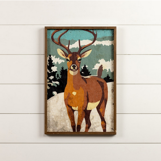 Vintage Paint-by-Numbers – Deer in the Mountains