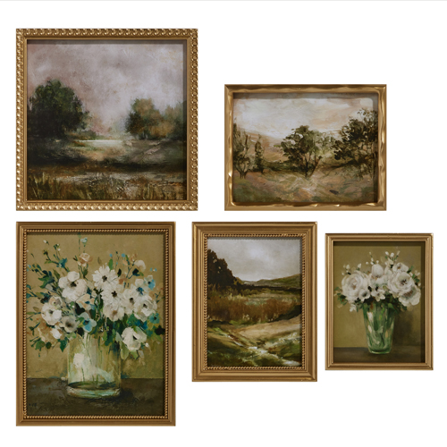 Gold Framed Vintage Art Collection